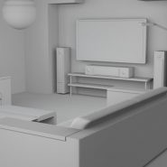 مدل سه بعدی اتاق ساده