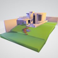مدل سه بعدی ساختمان ویلایی
