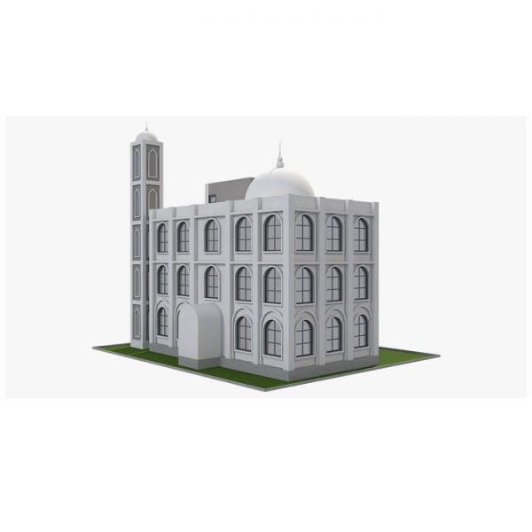 طراحی سه بعدی مسجد مستطیل شکل